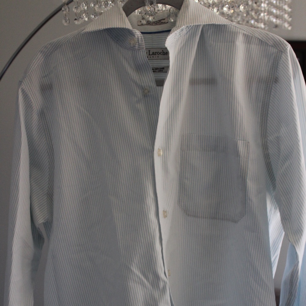 GUY LAROCHE MENS DRESS SHIRT  LIKE NEW